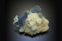 Fluorite on Calcite 13.5 cm&nbsp;&nbsp; &bull; &nbsp;&nbsp;Shangbao Mine, Leiyang Co, Hengyang Prefecture, Hunan Province, China